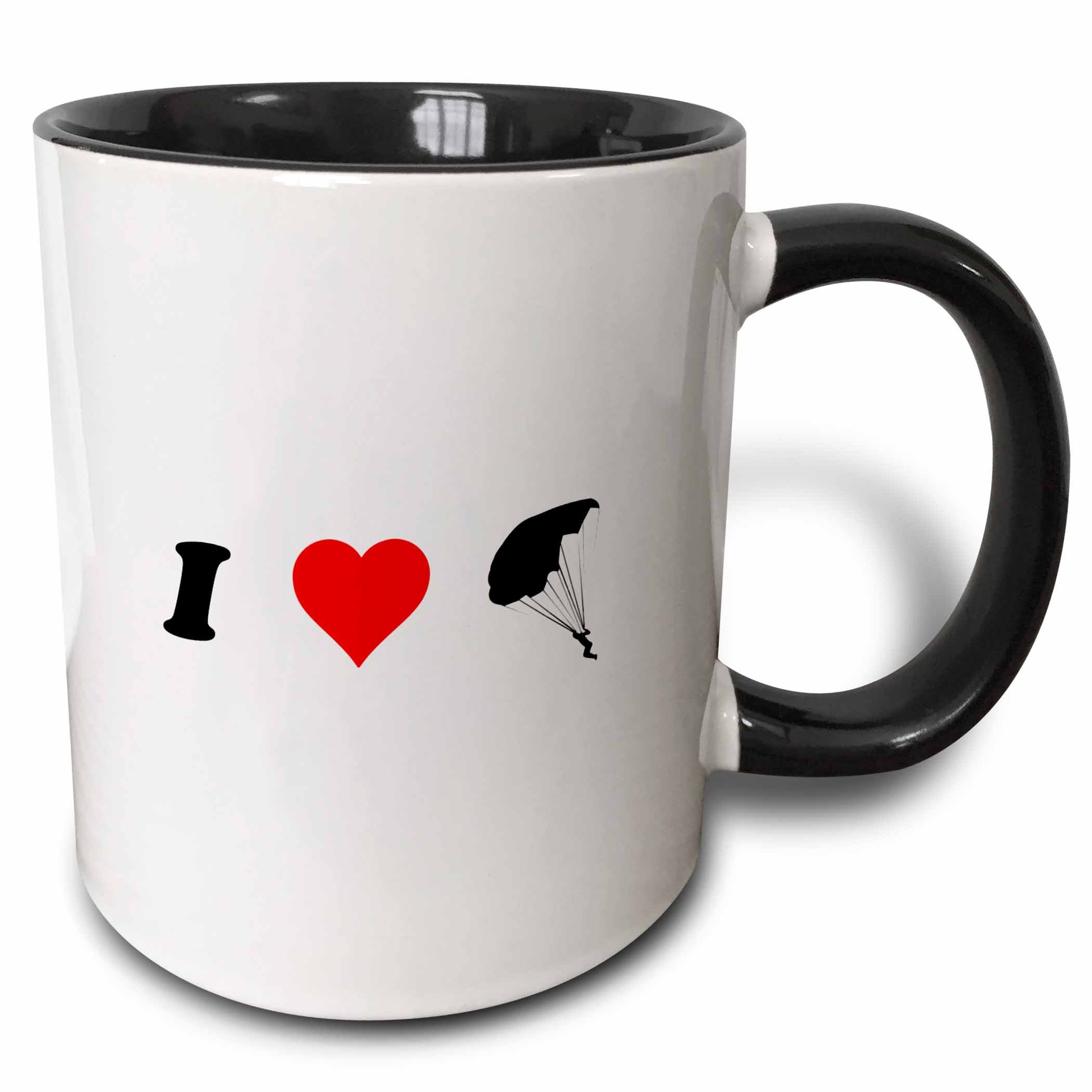 11oz Coffee Mug I Heart Skydiving Cute Mug Ceramic Coffee Mugs for Women And Men
