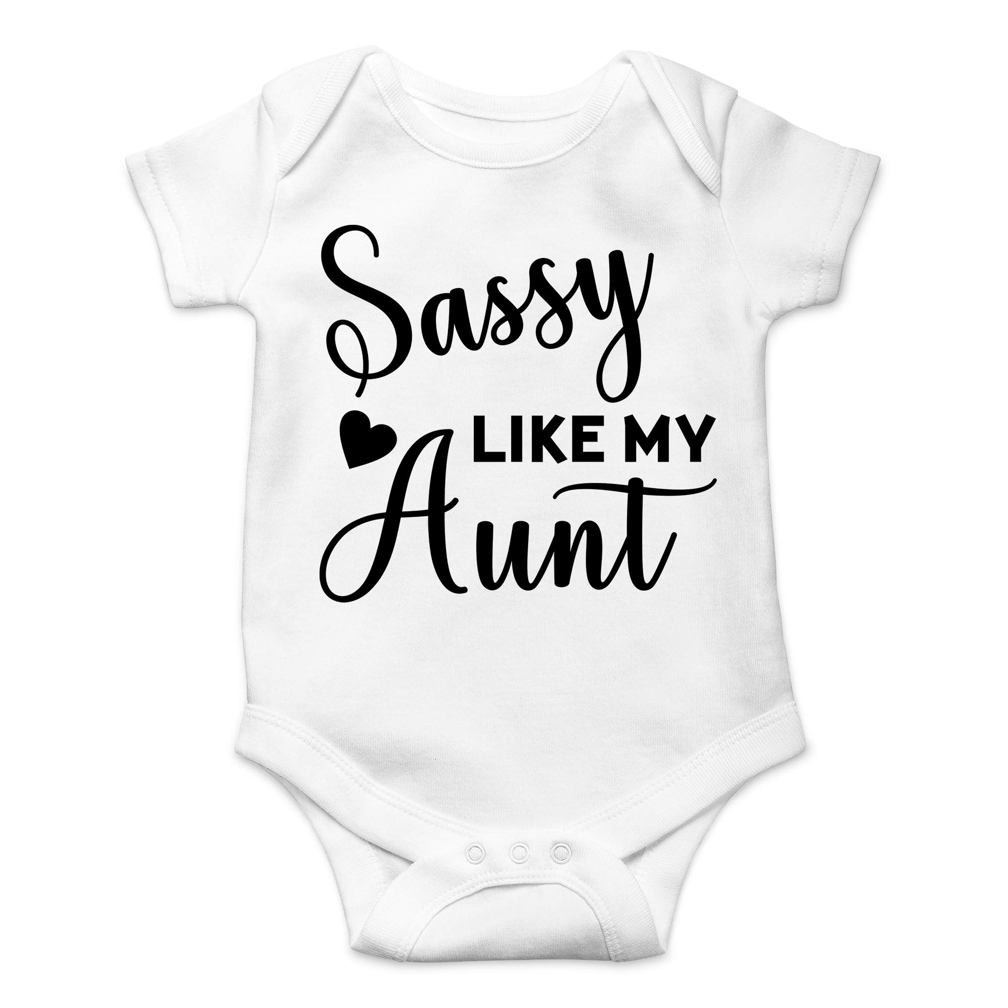 Sassy Like My Aunt - Funny Soon to Be Auntie Humor Gift - Cute Infant One-Piece Baby Bodysuit