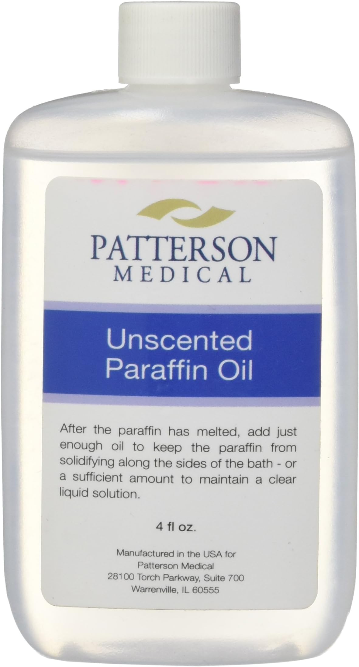 Performa Unscented Paraffin Oil, 4 oz. Bottle of Liquid Paraffin Oil, Add to Paraffin Wax to Increase Viscocity, Hypoallergenic and Fragrance Free Oil for Sensitive Skin