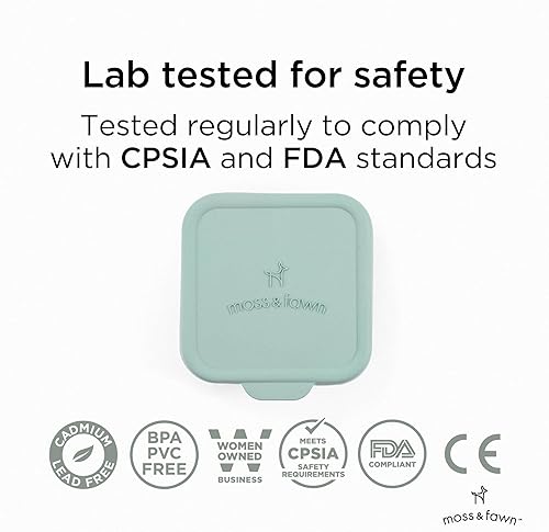 Miniatura 4 de Moss and Fawn Bandeja de cubitos de hielo, molde para congelador para leche materna, fórmula, caldo de huesos, purés y alimentos para bebés, helecho