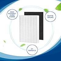 Vista 2 de Filtro HEPA Air108 de repuesto compatible con purificadores de aire Oreck AirInstinct 75, 100, 108, 150, 200, incluyendo 2 filtros HEPA Ture y 4