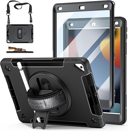 Funda para iPad de 9 generación 2021 funda protectora de grado militar para iPad de 87 generación de 10.2 pulgadas 20202019 con soporte para