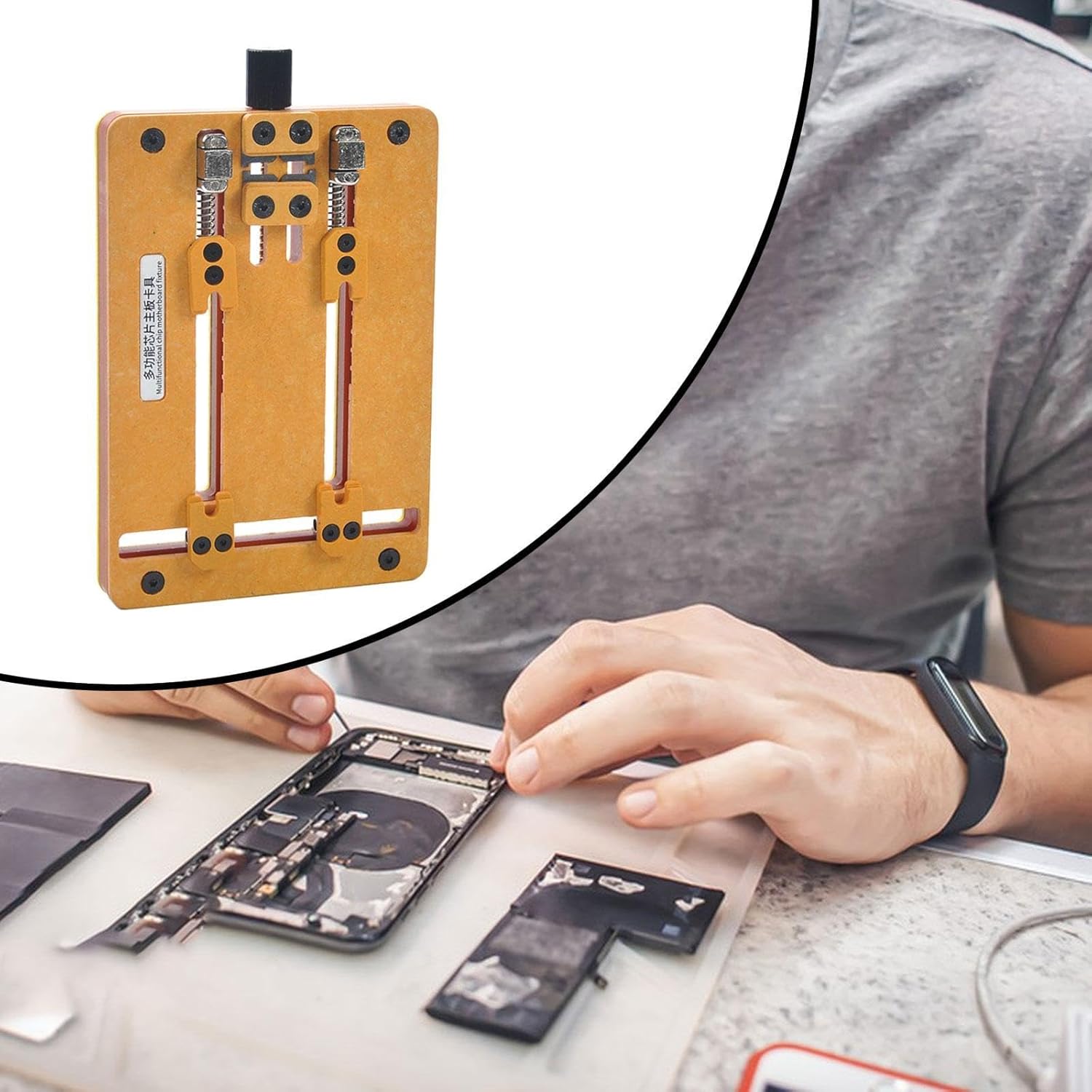 Phone Repair Fixture, Circuit Board Holder, Maintenance Motherboard Repair Soldering Jig Multifunctional Metal Fastener