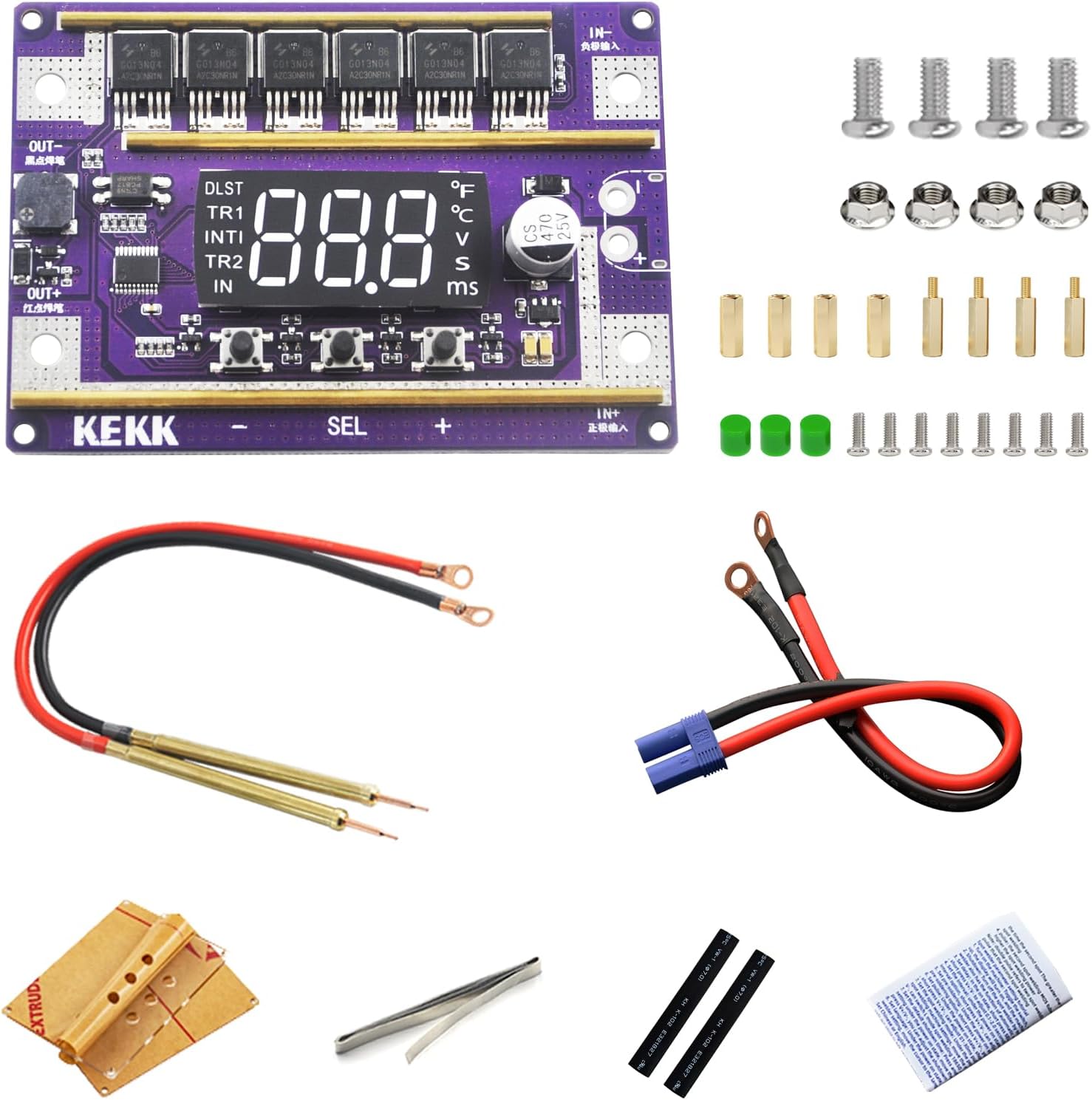 K100 Portable Car Jump Starter Spot Welder,Mini Spot Welding Machine,100 Gears Control Board Kit DIY,Digital Display Spot Welder Board Kit DIY,Spot Welding Equipment for DIY 18650/26650 Battery