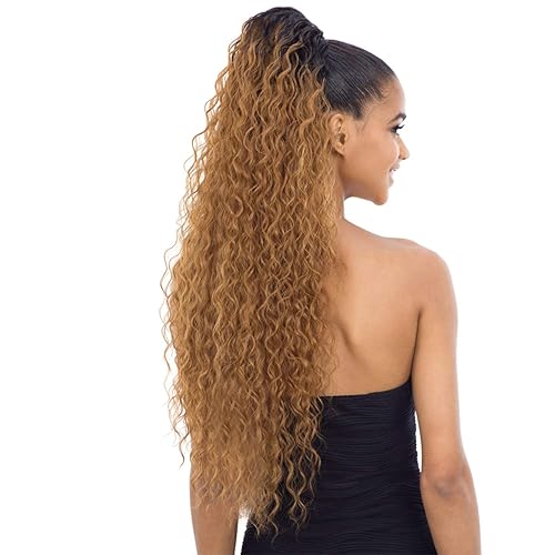 Miniatura 4 de Free Tress Equal - Cola de caballo con cordón para niña, 30 pulgadas (1B)