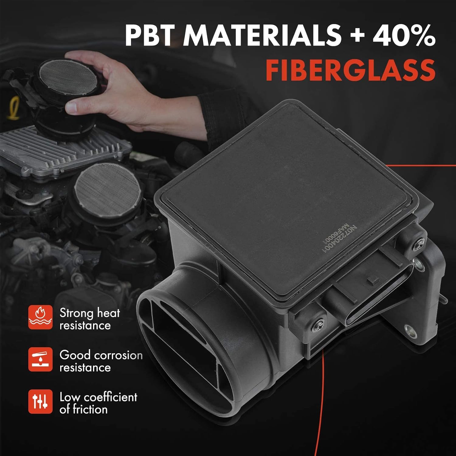 A-Premium MAF Mass Air Flow Sensor Compatible with Mitsubishi Mirage 1993-1997 Expo LRV Dodge Colt Plymouth Colt 1992-1994 Eagle Summit 1992-1996 with Housing