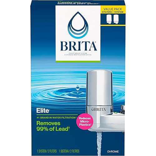 Vista 6 de Brita Sistema de filtro de agua para montaje en grifo, cromo, filtración sin espera, fácil instalación, filtro de agua multiusos para cocinas, baños