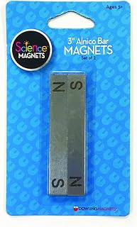Dowling Magnets 3-Inch Alnico Bar Magnets Set of 2 - Marked N/S Poles for Kids STEM Science Experiments Ages 5+