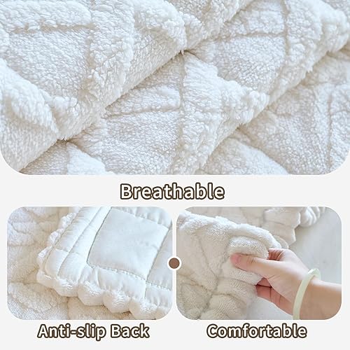 Miniatura 5 de Funda de sofá para perro (1 unidad, beige y blanco, 27.6 x 59.1 pulgadas)