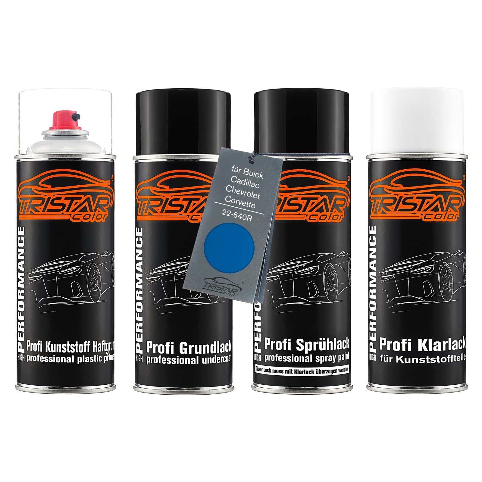 TRISTARcolor Zestaw w sprayu do plastiku do Buick 22-640R Hydro Blue Metal.