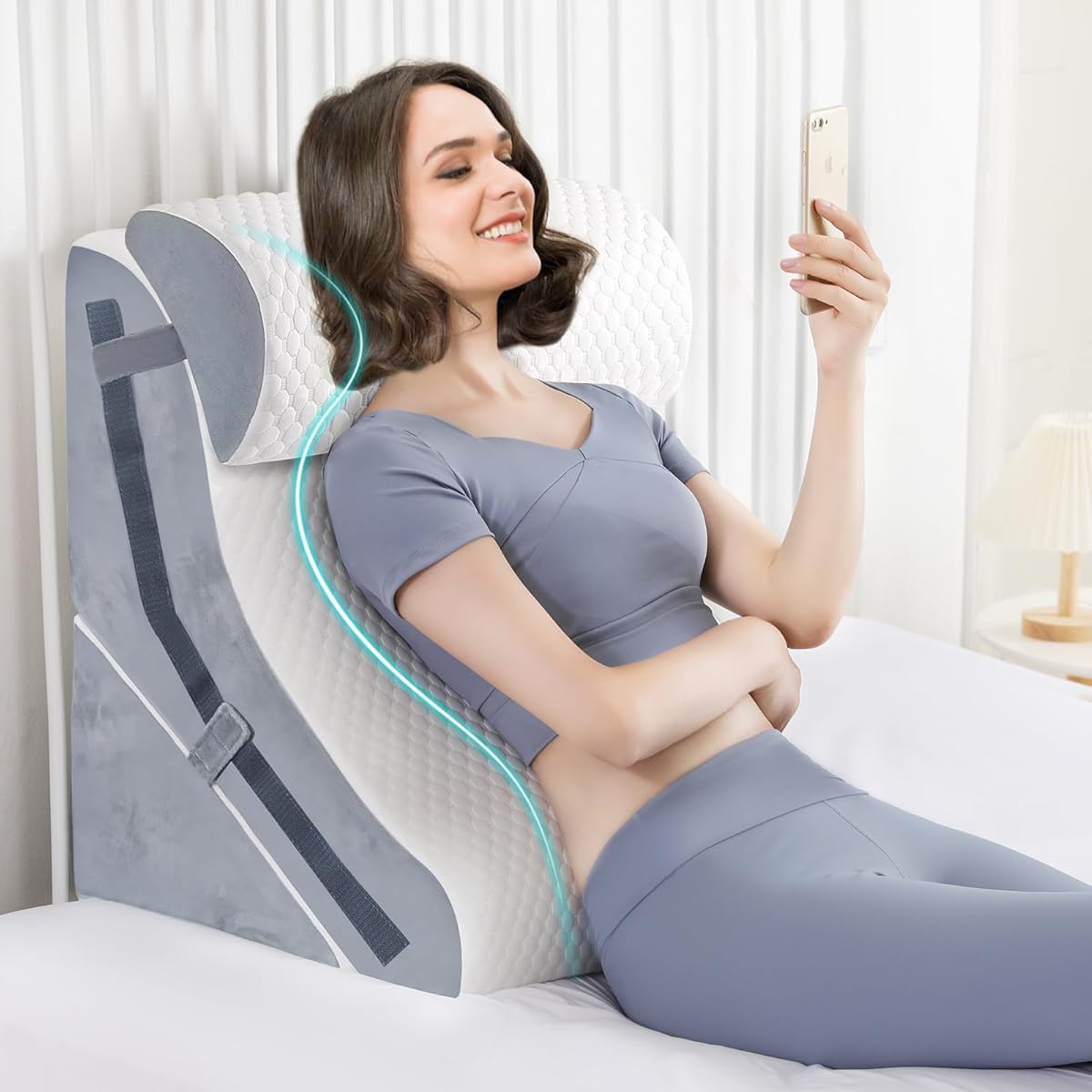 Wedge Pillow for Sleeping, Orthopedic Bed Wedge Pillow Set, 15-in-1 Adjustable Memory Foam Wedge Pillow Post Surgery, 9 &amp;16 &amp; 20 inch Height 3-in-1 Incline Pillows Wedges for Acid Reflux/Snoring