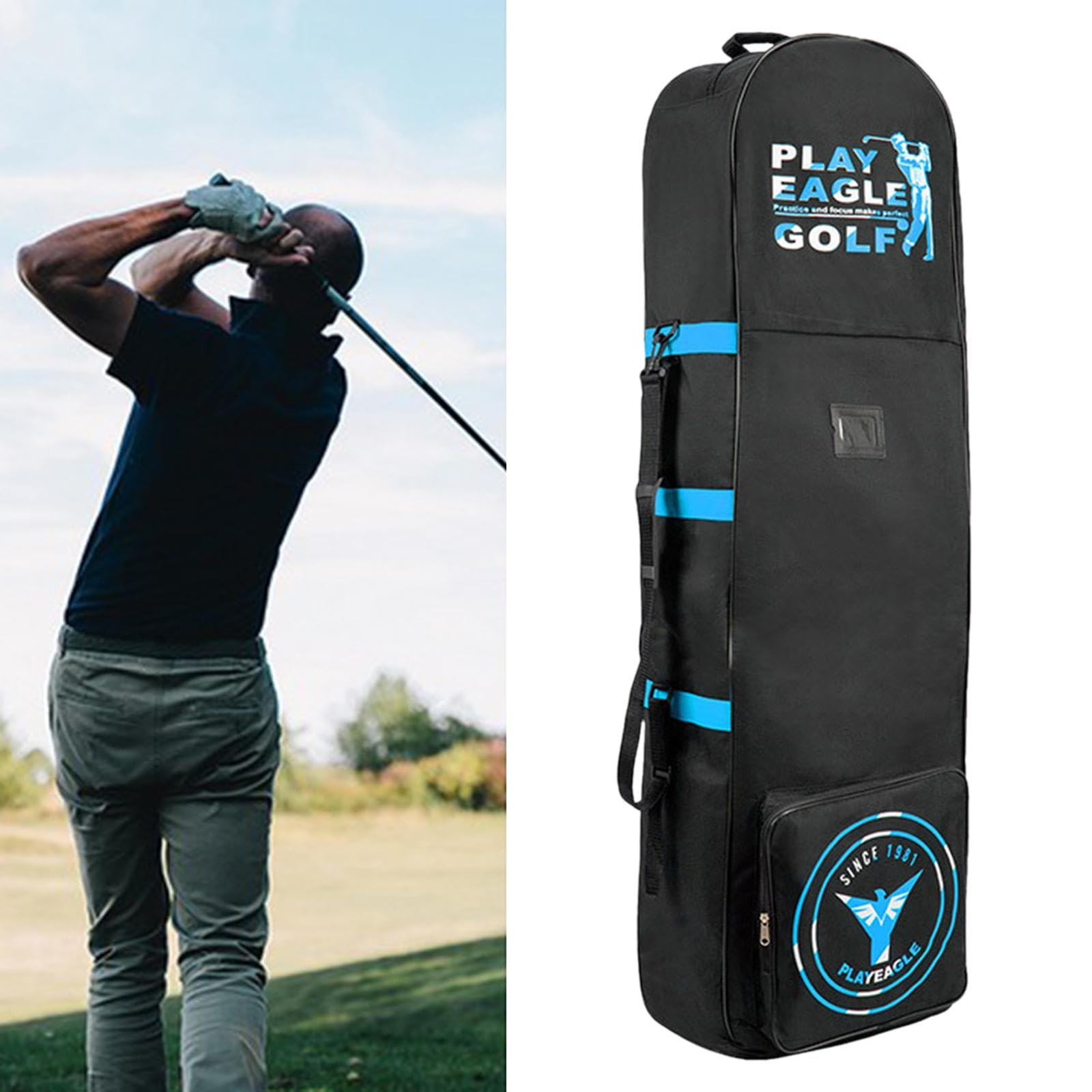 Sac de Voyage de Golf Rockible avec roulettes, Bleu