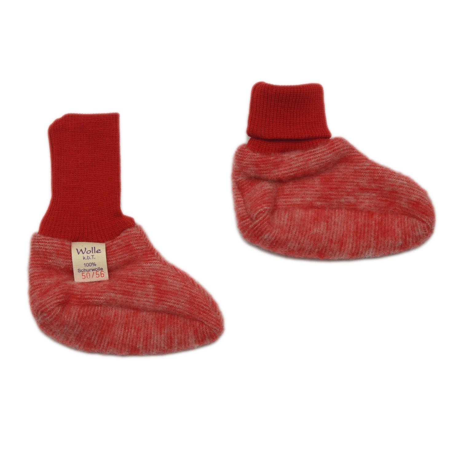 Cosilana, Baby Fleece Booties, 60% Wool (Organic), 40% Cotton (Organic) (Non-Slip Soles for Sizes EU 62/68 and Up)
