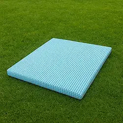 Kiero Colchonete camping portatil 160x120x5cm, Azul com Estampa Geométrica com Capa Removível lavavel Colchonetes para Soneca para Crianças Pequenas casal