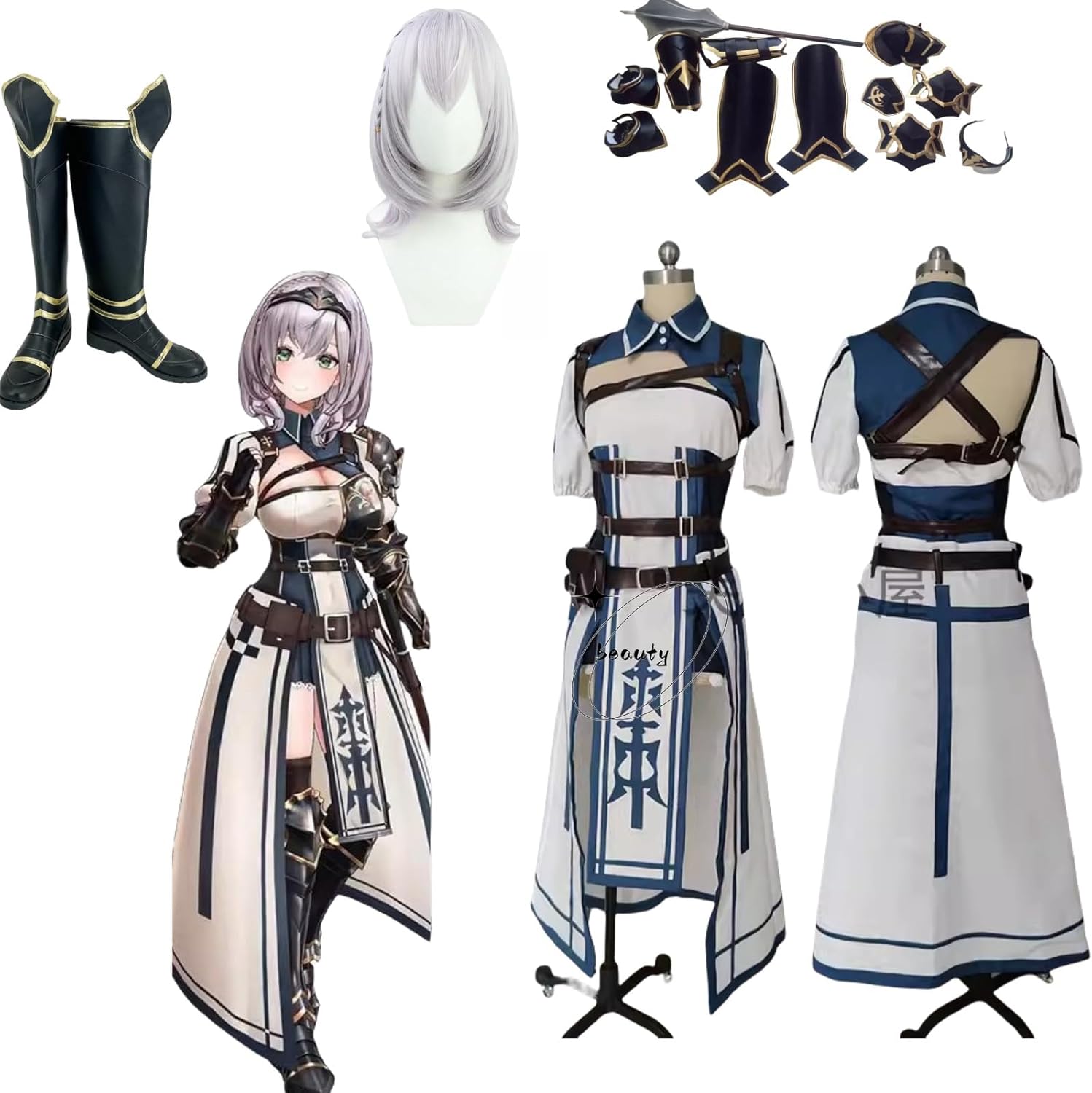 原神 ノエル コスプレ衣装 女性XL ウィッグ付 注文 61PxWoBq57L