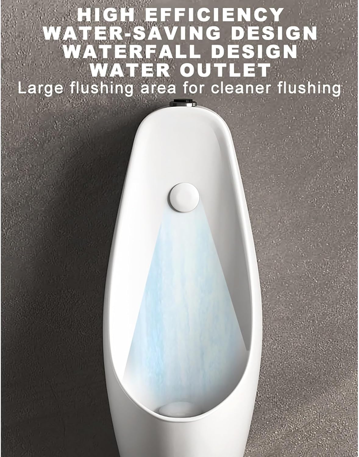 Urinals for Men Spill Proof,Wall Mounted Commercial Adult Urinal,Spray Head Intelligent Sensor Flush Low,for Restrooms.(28x35x66cm/11x13.8x25.98in)