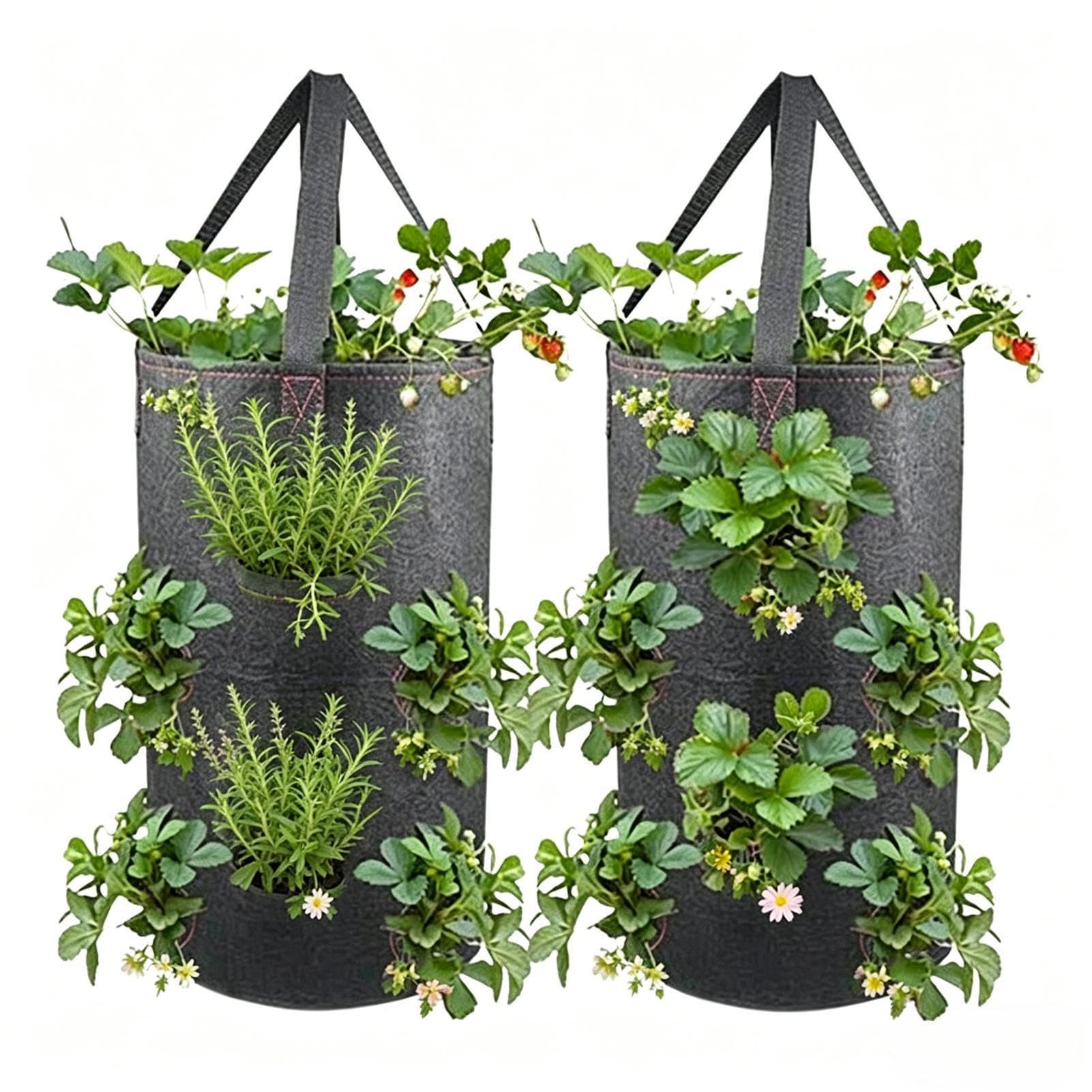 Bolsas de cultivo invertido de 11,4 litros para cultivar pimientos y frutas sin espacio de suelo
