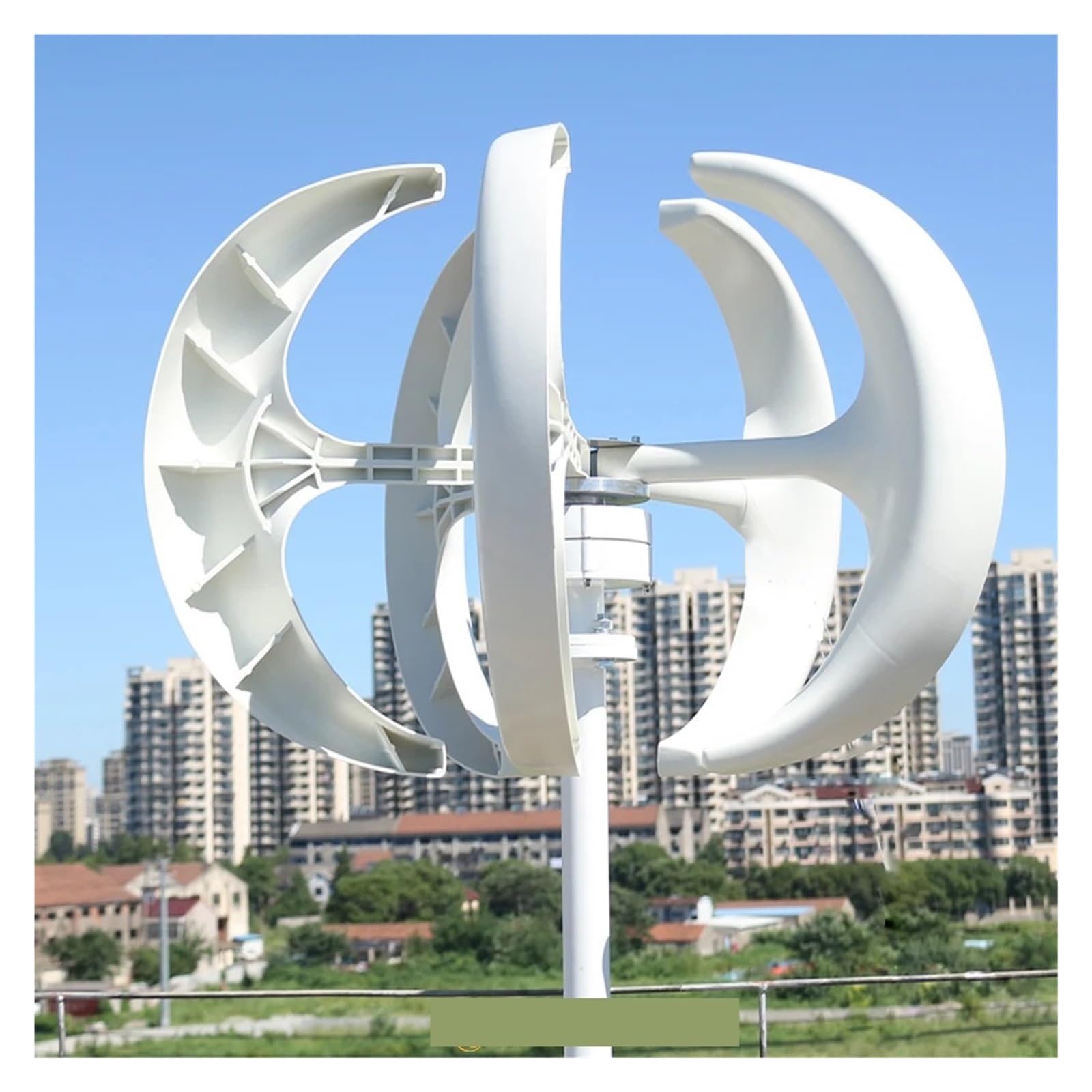 Windturbinengenerator, Freie Energie 5KW Low Noise Kleine Wind Turbine nerator for Hause 5000W 12V 24V Vertikale Achse windmühle Windkraftgenerator(White,24V_5000W)