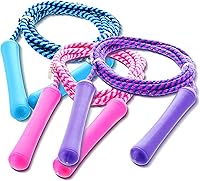 GiftExpress 3-Pack Adjustable Colorful Jump Ropes for Kids & Teens - Durable Skipping Ropes for Fitness, Fun & Party Favors