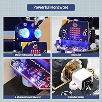 Vista 2 de Nexbit - Kit de robot para programación de microbits, proyecto educativo STEM AI Vision, robot inteligente con tutoriales para aprendizaje
