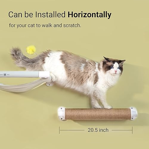 Miniatura 8 de SVD.PET Paquete de 2 Poste rascador de árbol para gatos de 17 pulgadas, poste rascador de yute natural, poste rascador para gatos, árbol de gato,