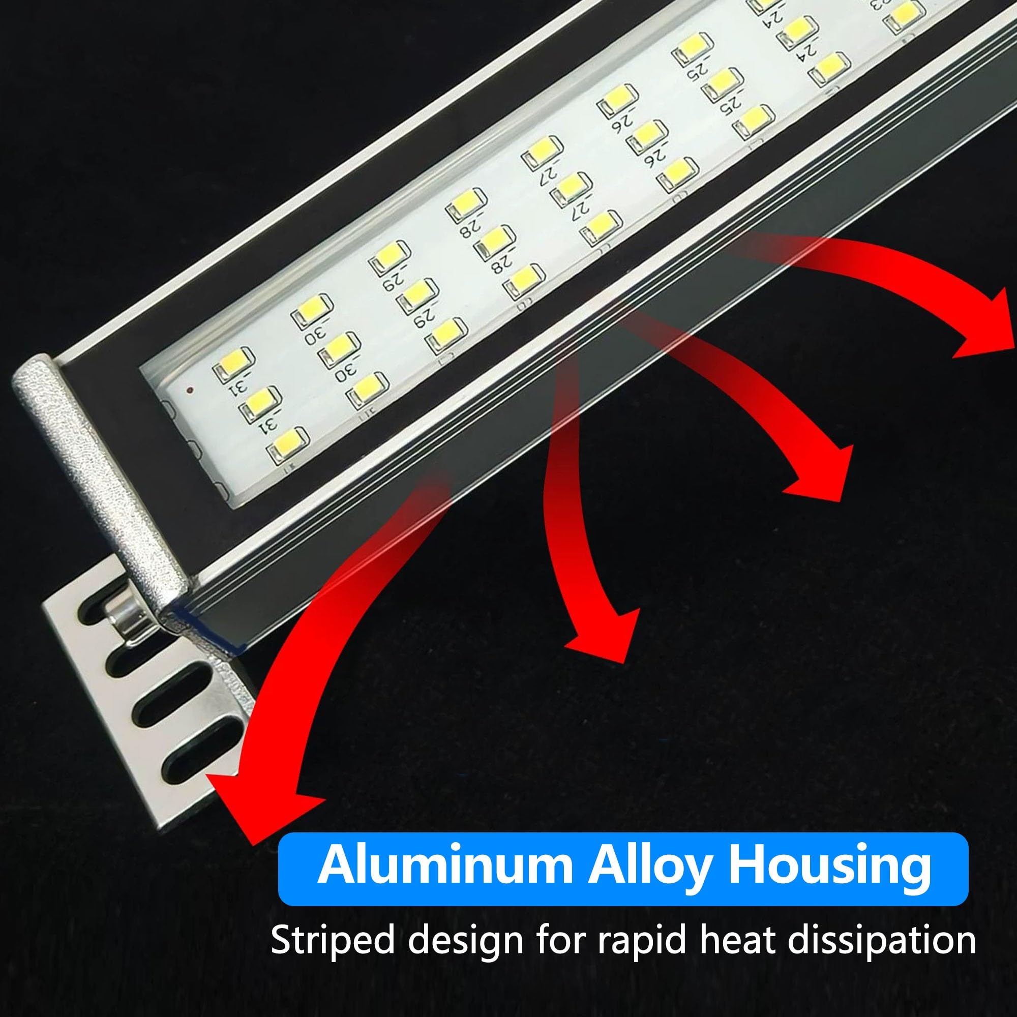Lámpara para Máquinas CNC de 24V-36V, Lámpara LED Tubular para Taller de Torneado, Industrial, Resistente al Polvo e Impermeable, para Tornos y Fresadoras(642mm/25.3in)