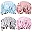4 Pcs Shower Caps Hat for Women and Girl, Reusable Waterproof Bath Cap Double Waterproof Layers Cat and Boat Pattern