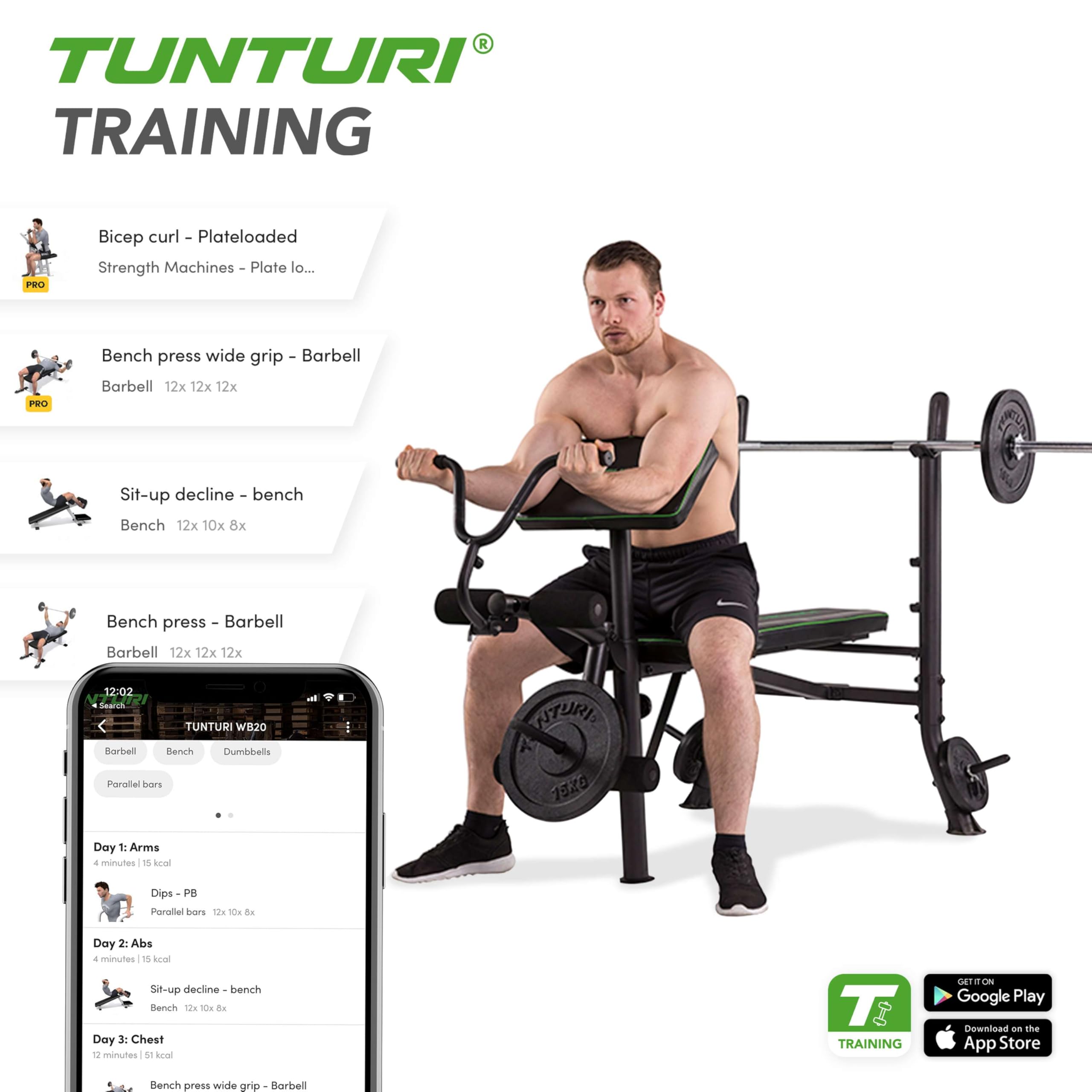 Tunturi WB40 Banc Développé Standard WB40 Noir