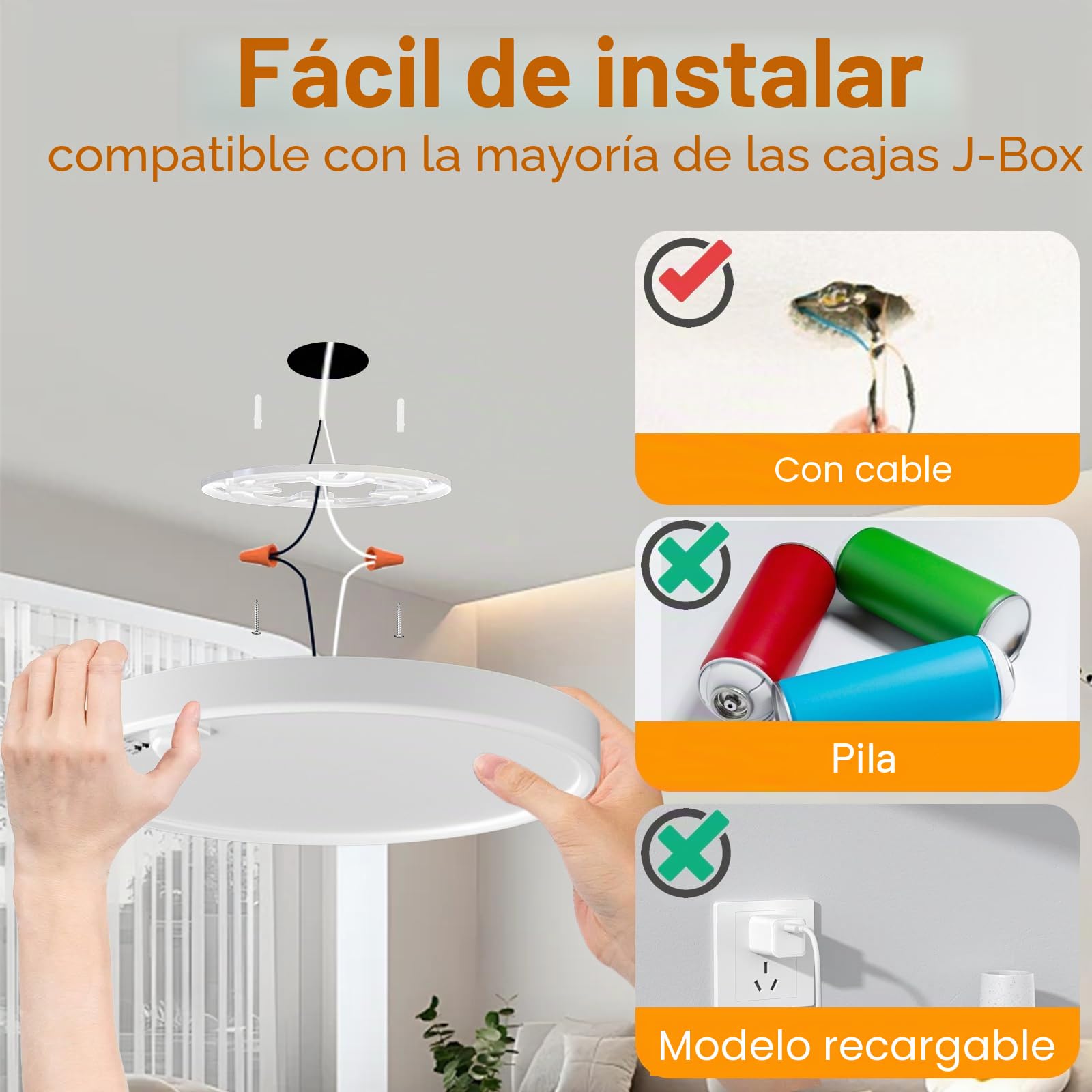 Eleganted 4PC Plafón LED con Sensor de Movimiento Radar, Plafon de Techo Redonda Ultra Delgada, 1600LM, 3000K/4000K/6000K, para Pasillos, Porche, Entrada, Escalera Ø22cm