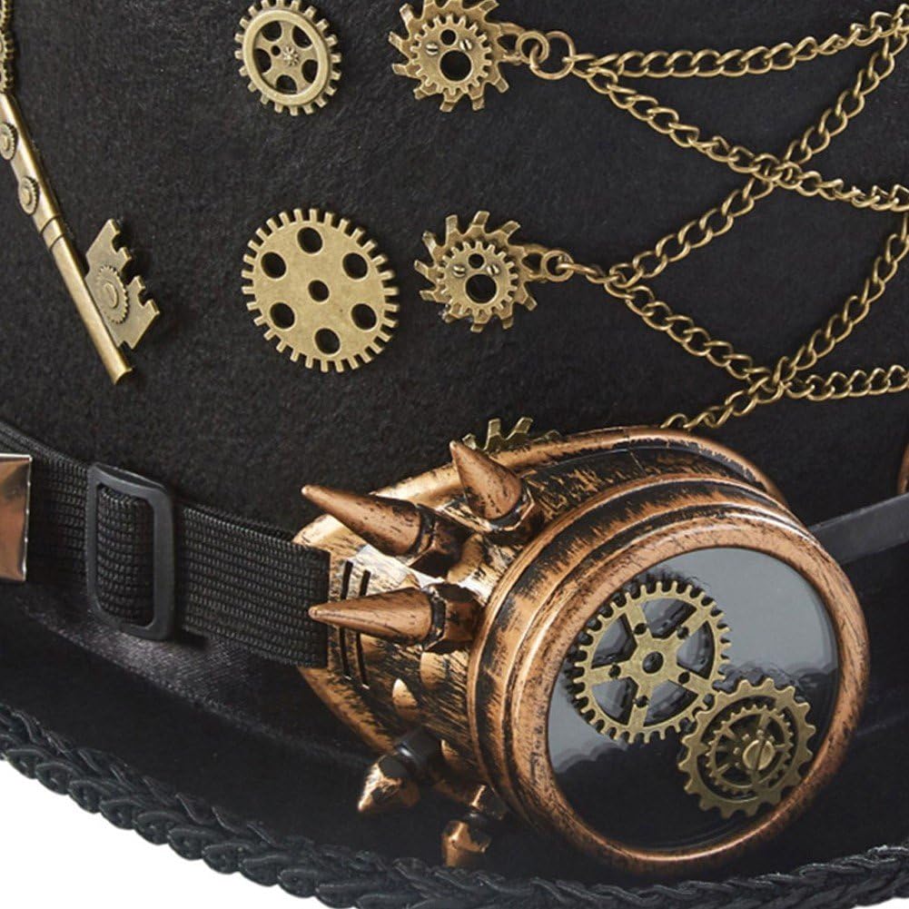 Unisex Steampunk kapelusze steampunk czapka z goglami na kostium na Halloween fantazyjna sukienka steampunk akcesoria