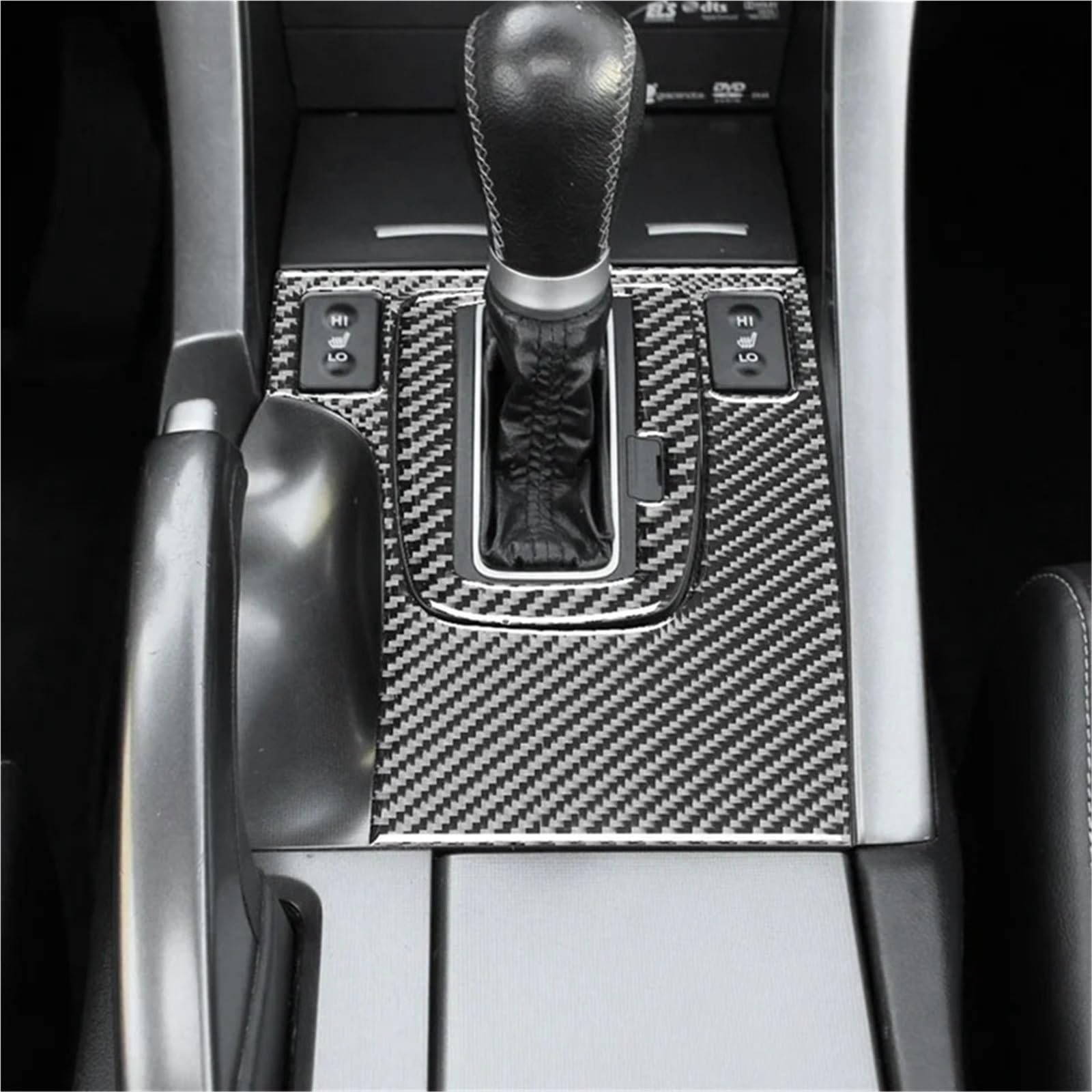 Okleina skrzynia biegów‌ Pasuje do Acura TSX 2009-2014 LHD Carbon Fiber Center Console Gear Shift Cover Trim Interior Accessories Folia na panel‌