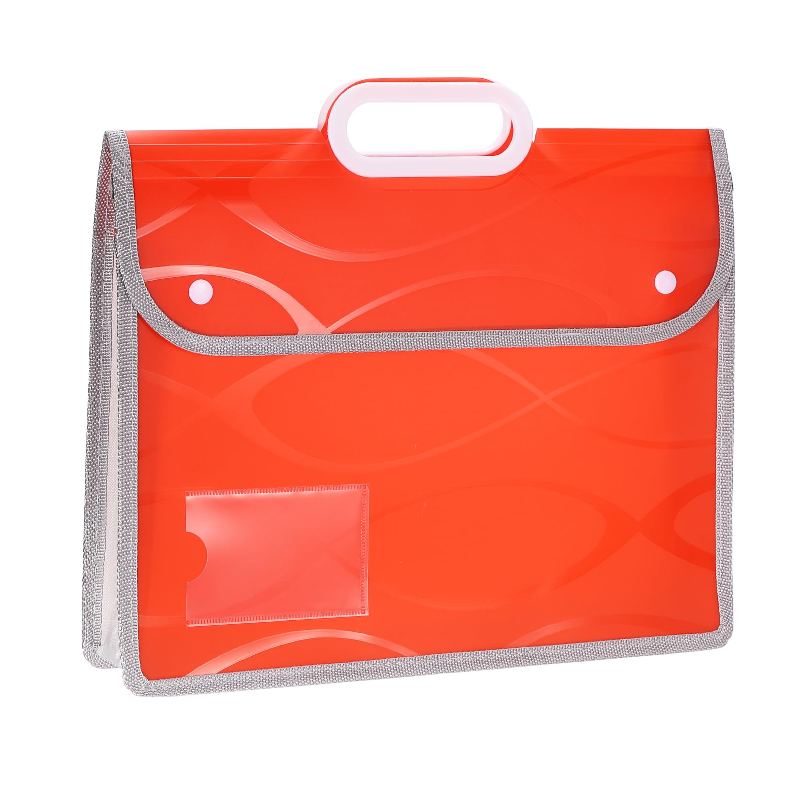 YOKIVE A4 Plastic File Folder with Handle, Orange