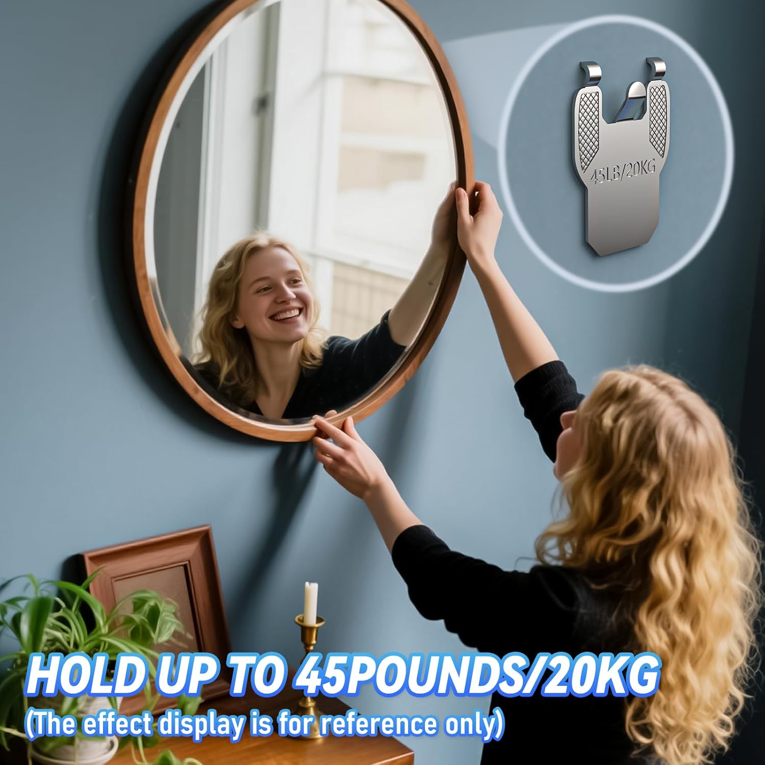 Picture Hangers 10Pcs Picture Hanging Kit for Drywall Heavy Duty Claw Picture Hanging Hooks-No Damage, Easy Install Picture Hanging Hardware for Frames, Mirrors, Art & Home Office Decor