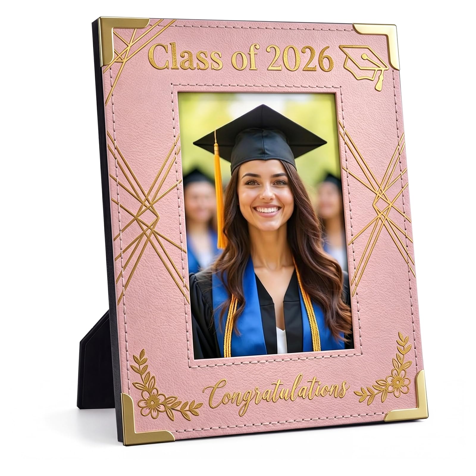 FLYAB Class of 2026 Graduation Picture Frame Pink Photo