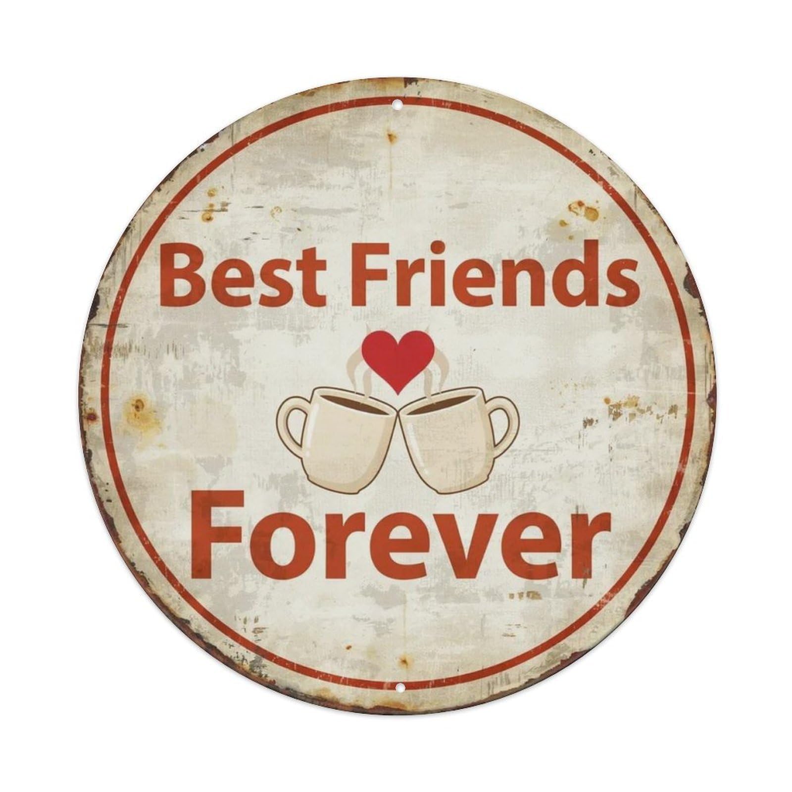Best Friends Forever Metal Tin Sign Plaque