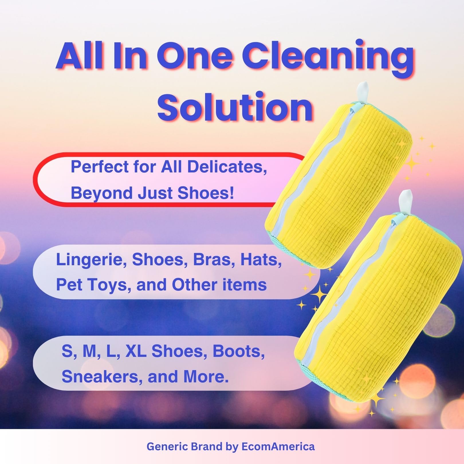 Shoe Washing Machine Bag, Mesh Laundry Bags for Delicates, Washer and Dryer, Wash Shoes, Sneakers, Bra, Delicate, 2 Pack