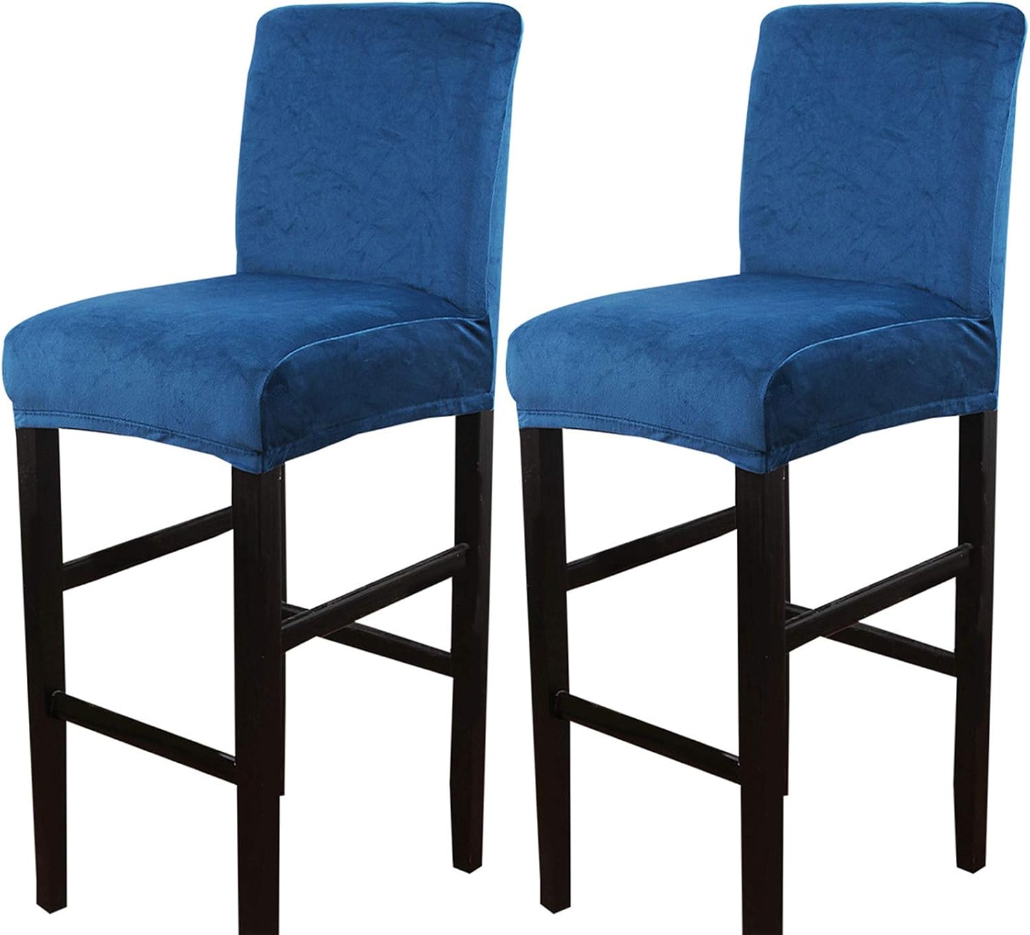 Dimatic 2 Pack Dining Chair Covers, Bar Stool Chair Covers, Soft Stretch Counter Stool Chair Slipcovers, Royal Blue