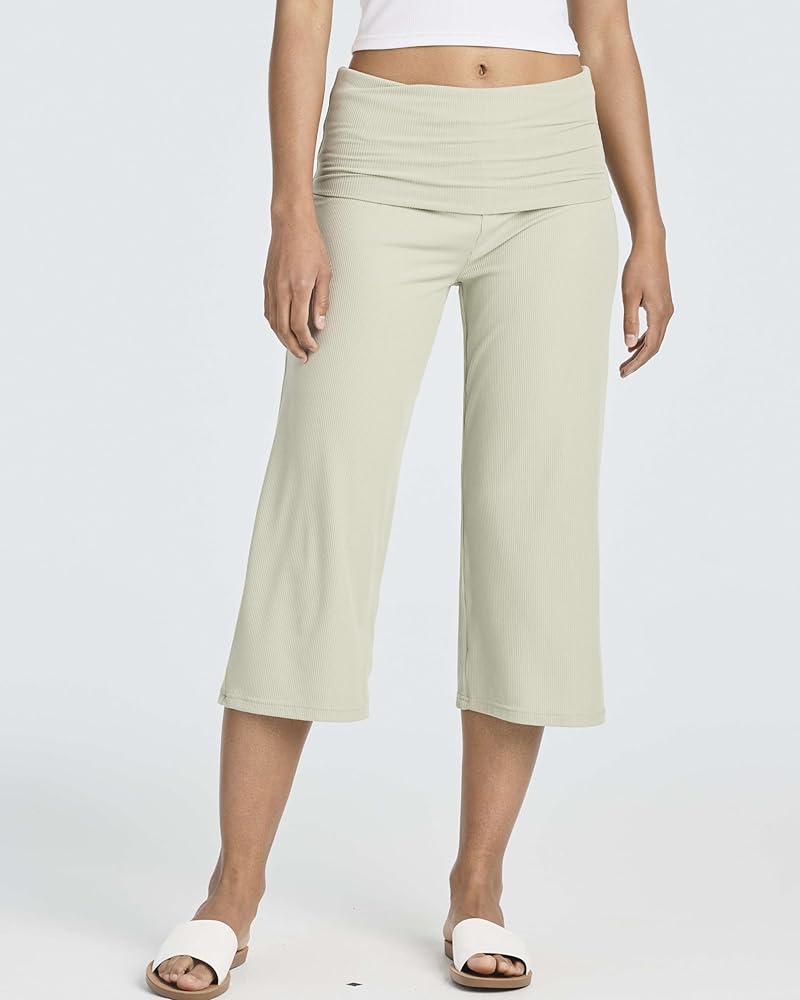 Amazon.com: Real Essentials 3 Pack: Women's Ribbed Foldover Wide