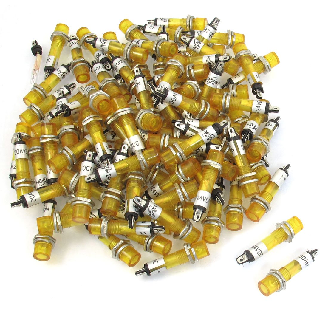 100 Pcs 6.5mm Hole DC suitablevoltageV Yellow Light Signal Indicator Lamp (SN: b09 080 9e4 50c 681)-image-42