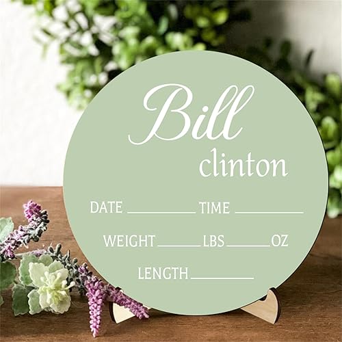 Letrero personalizado de nacimiento de bebé, letrero de anuncio de bebé, placa con nombre de bebé, regalos de baby shower, letrero de bienvenida