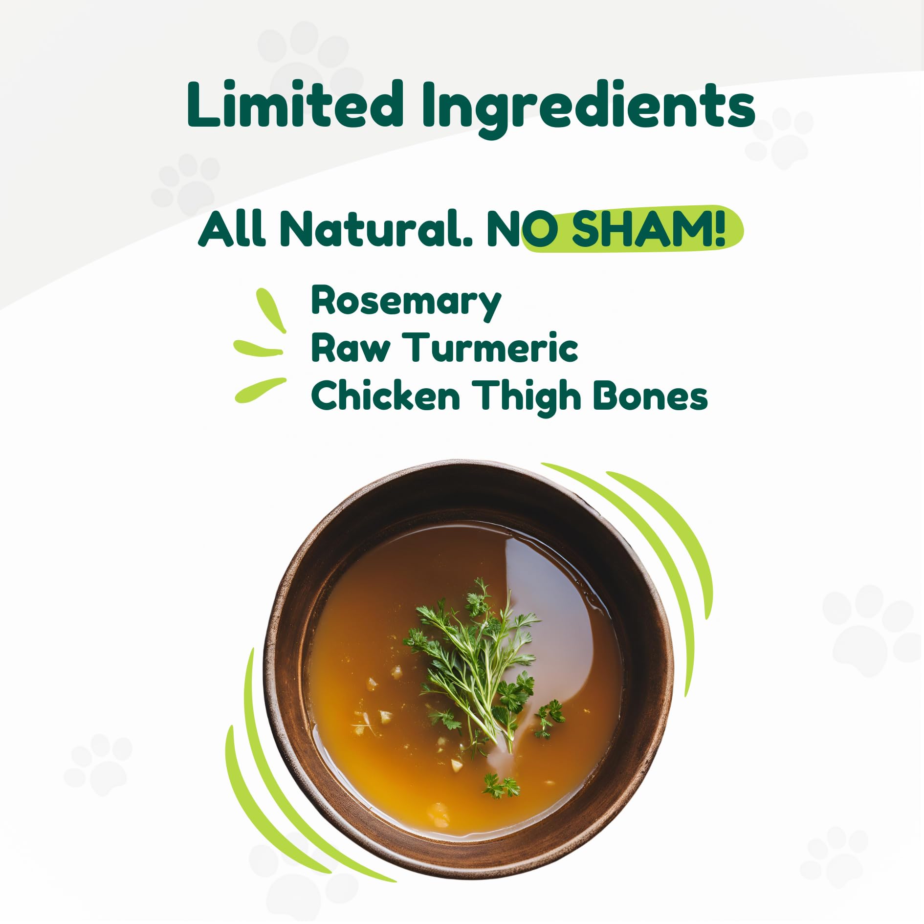 Pawshtik Liquid Bone Broth Food Topper for Dogs & Cats - Organic Chicken & Herbs with Turmeric & Rosemary, 200ml x 4 - Natural Collagen & Protein for Joint, Skin, Gut Support - Dog Wet Food Topper 2