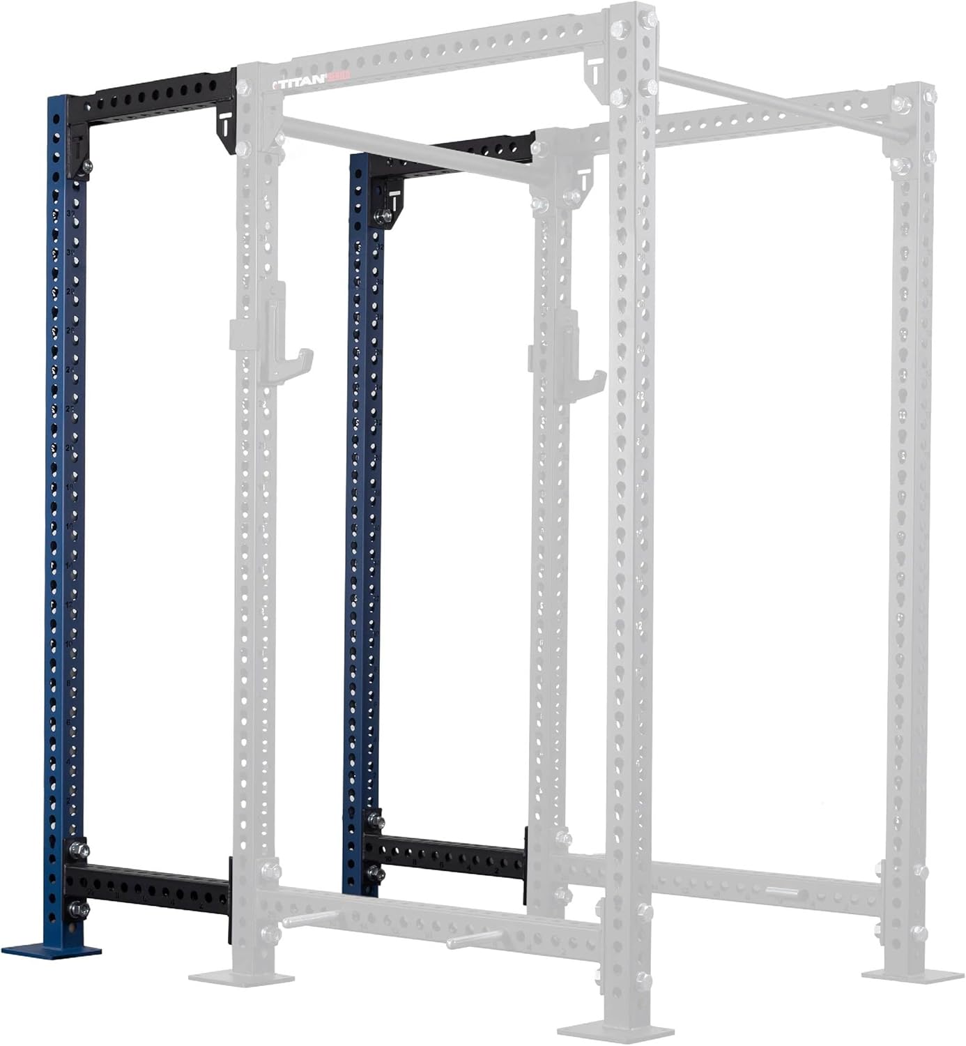 Titan Fitness Titan Series 90" Bolt-Down Navy 24" Power Rack Extension Kit, Rackable 2000 LB Capacity, Weightlifting and Strength Training