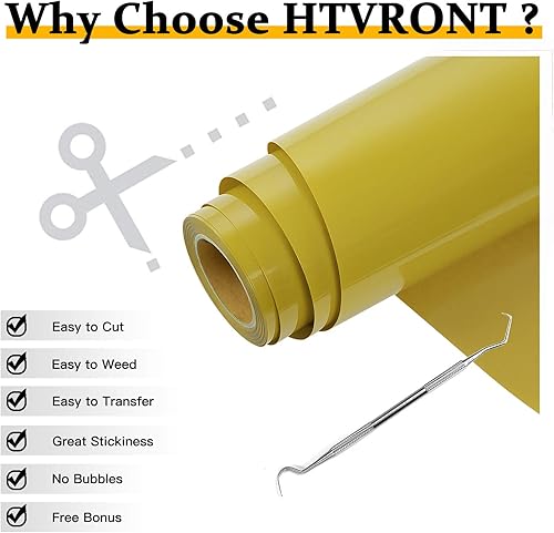 Miniatura 2 de HTVRONT Rollos de vinilo HTV de transferencia de calor vinilo HTV plateado de 12 pulgadas x 15 pies para camisas vinilo para planchar para todas las