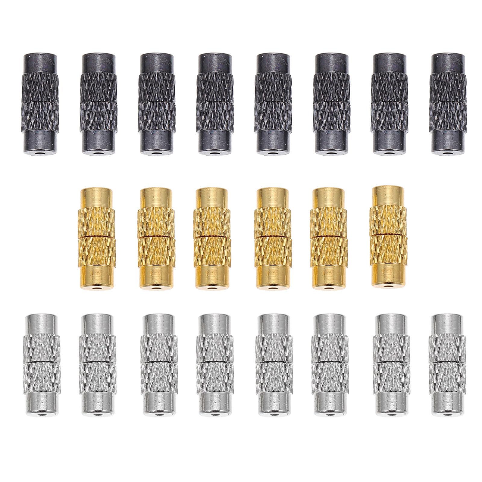 Cierres de tornillo de latón para fabricación de bisutería DIY pack de 120 piezas