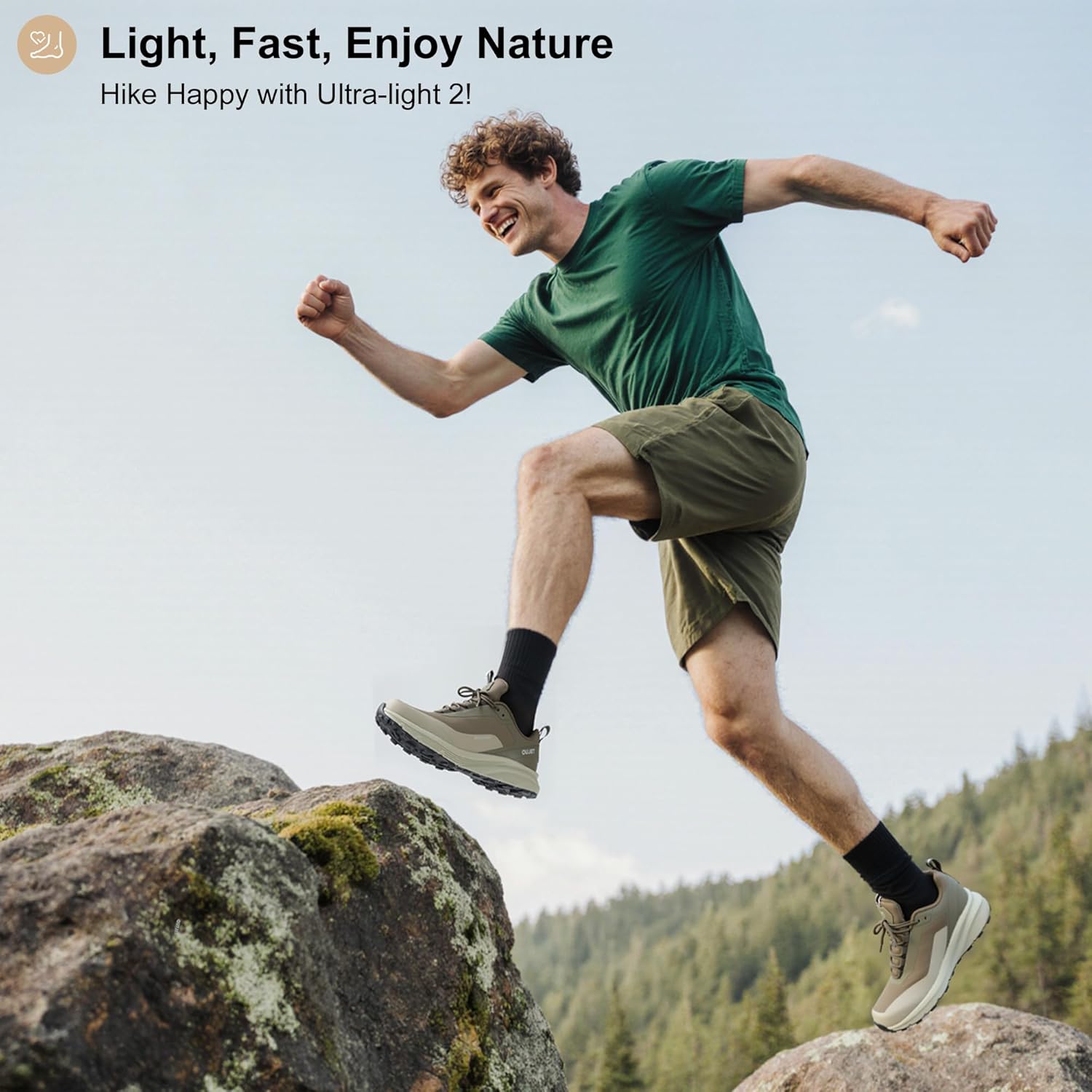 OUTJET Waterproof Hiking Shoes for Men Lightweight & Breathable Walking Sneaker for All-Terrain Outdoor - Image 7