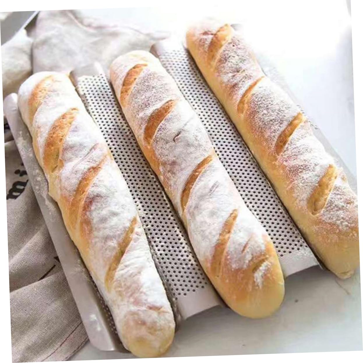 Französische Brotform Dreifach Geschlitzt Edelstahl 1 Stück