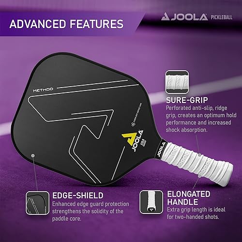 Miniatura 3 de JOOLA Method Pickleball Paddle with Textured Carbon Grip Surface Technology for Maximum Spin and Control - Polypropylene Honeycomb Core Pickleball