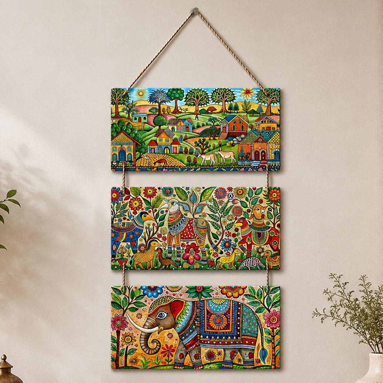 Madhubani Wall Art - Handcrafted Village Decor -2
