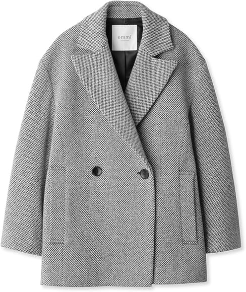 emmi ecoツイードショートコート