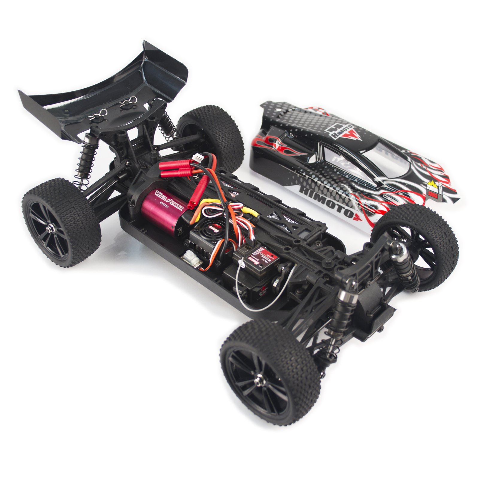 BUGGY TANTO ELETTRICO BRUSHLESS COMPLETO OFF ROAD 2.4GHZ LIPO 1:10 RTR HIMOTO